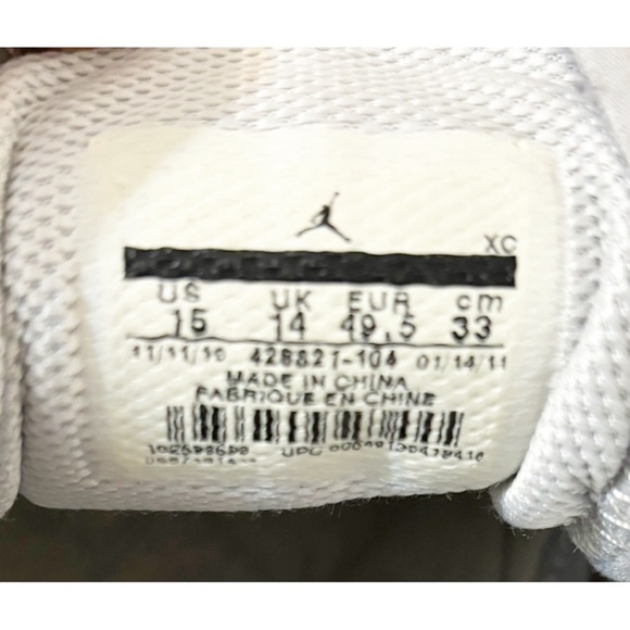 Nike Mens Jordan CP3 IV 428821-104 White Basketball Shoes Size 15 - Picture 7 of 8